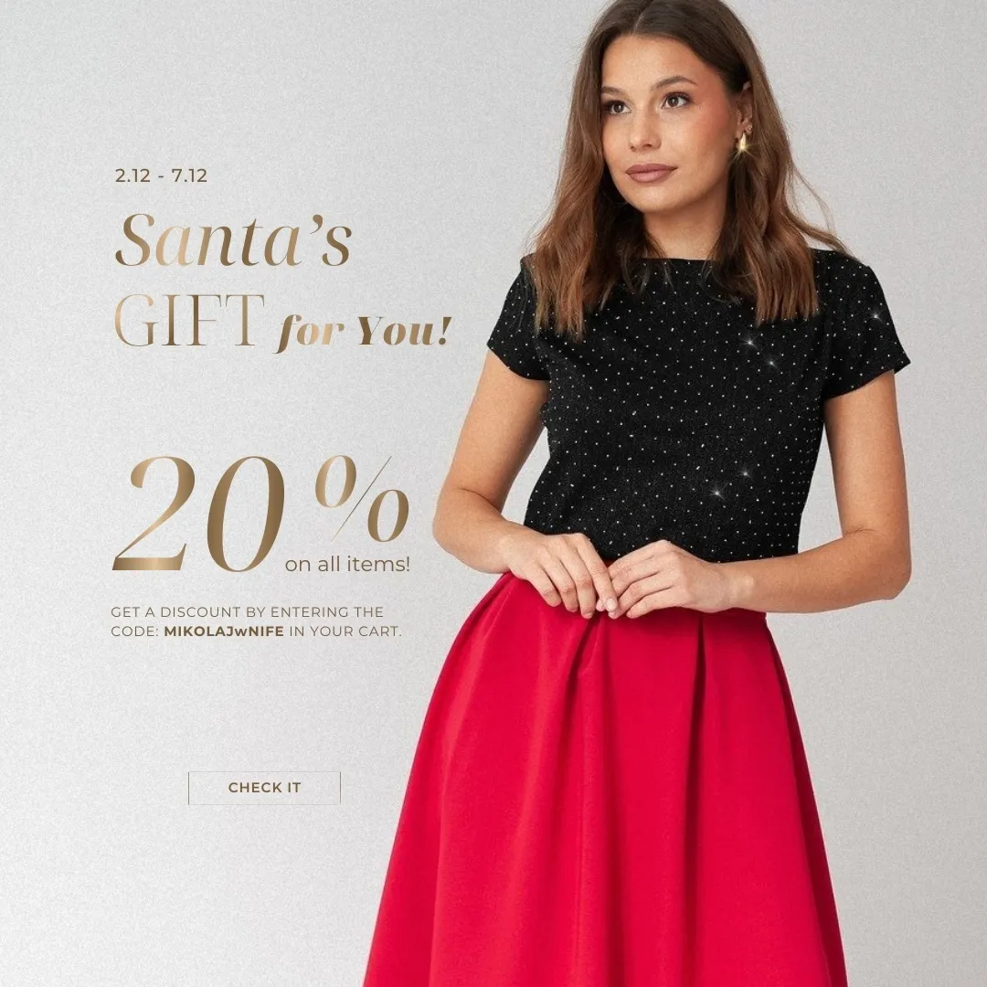 Santa, Gift, for you, for women, red dress, red suit, red skirt, christmas outfit, christmas looks, what to wear on Christmas, how to wear on Christams Eve, part, evernt, discount, discount prices,