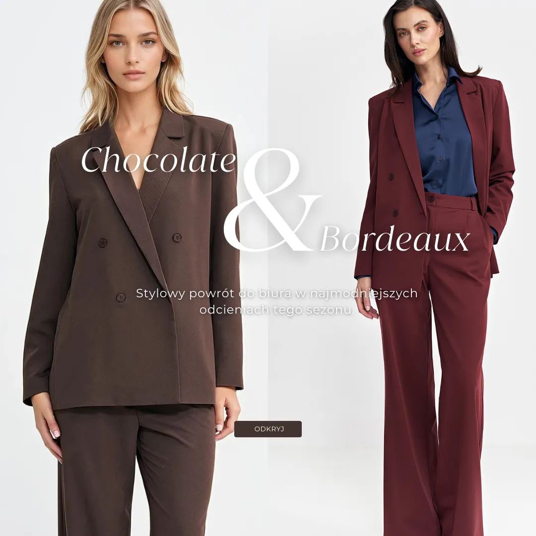 powrót do biura, stylowy powrót do pracy, business chic, office look, moda biurowa, stylizacja do pracy, jesień, ubrania do biura, bordo, brąz, kolory jesieni, modne kolory, jesień 2025, bordo stylizacje, brązowe stylizacje, jesienna elegancja,