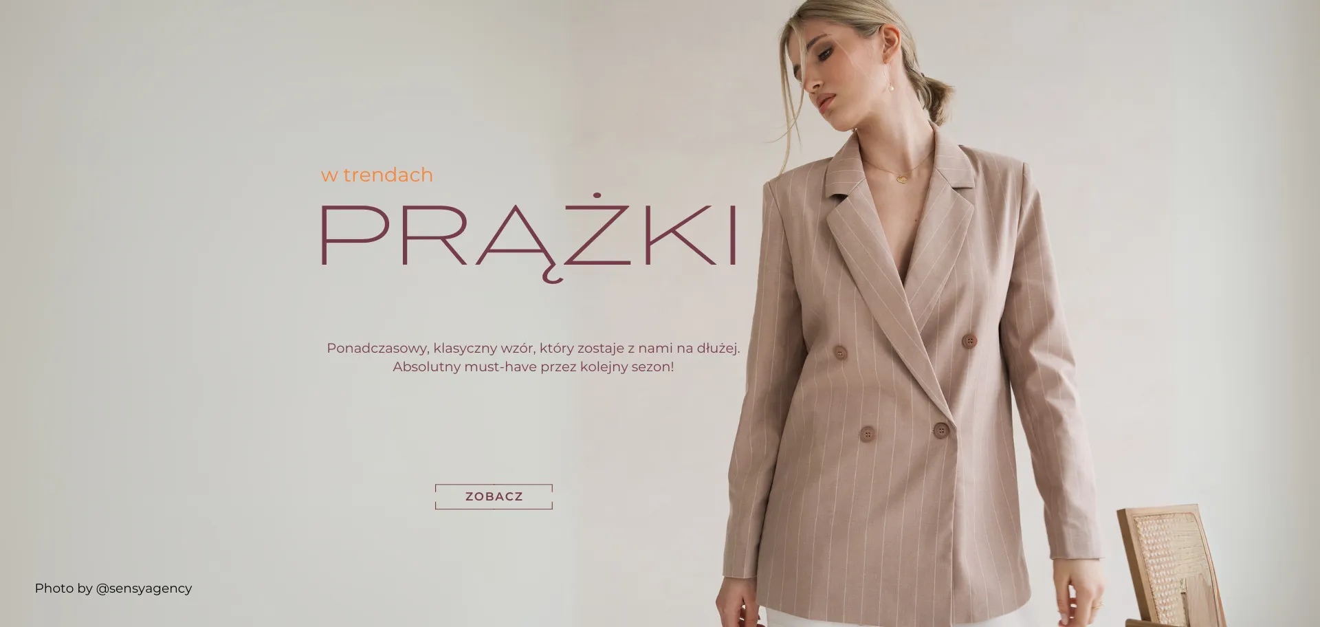 polska marka, polska moda, prążki, moda biurowa, moda biznesowa, garnitury, żakiet, marynarka, spodnie, paski, prążki typu tenis, moda damska, w co się ubrać, jak sie ubrać, rozmowa kwalifikacyjna, spotkanie biznesowe,