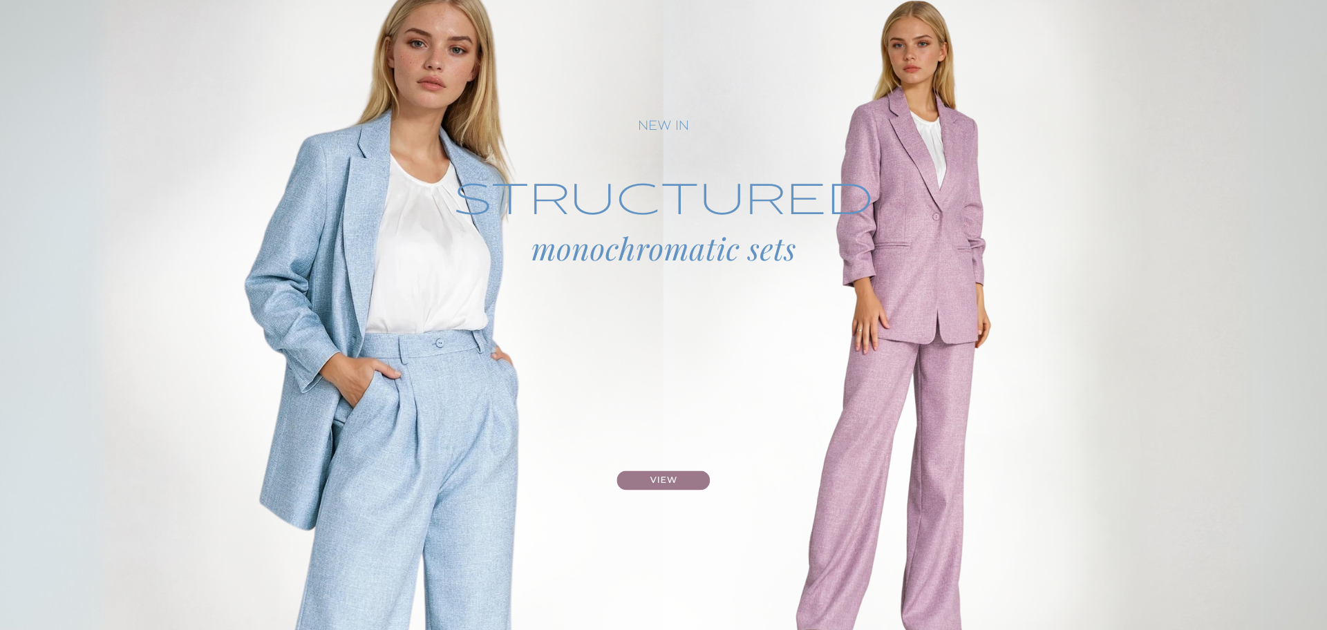 suit, women's suit, monochromatic suit, monochromatic set, women's set, elegant women's set, suit with visible texture, suit with visible structure, melange suit