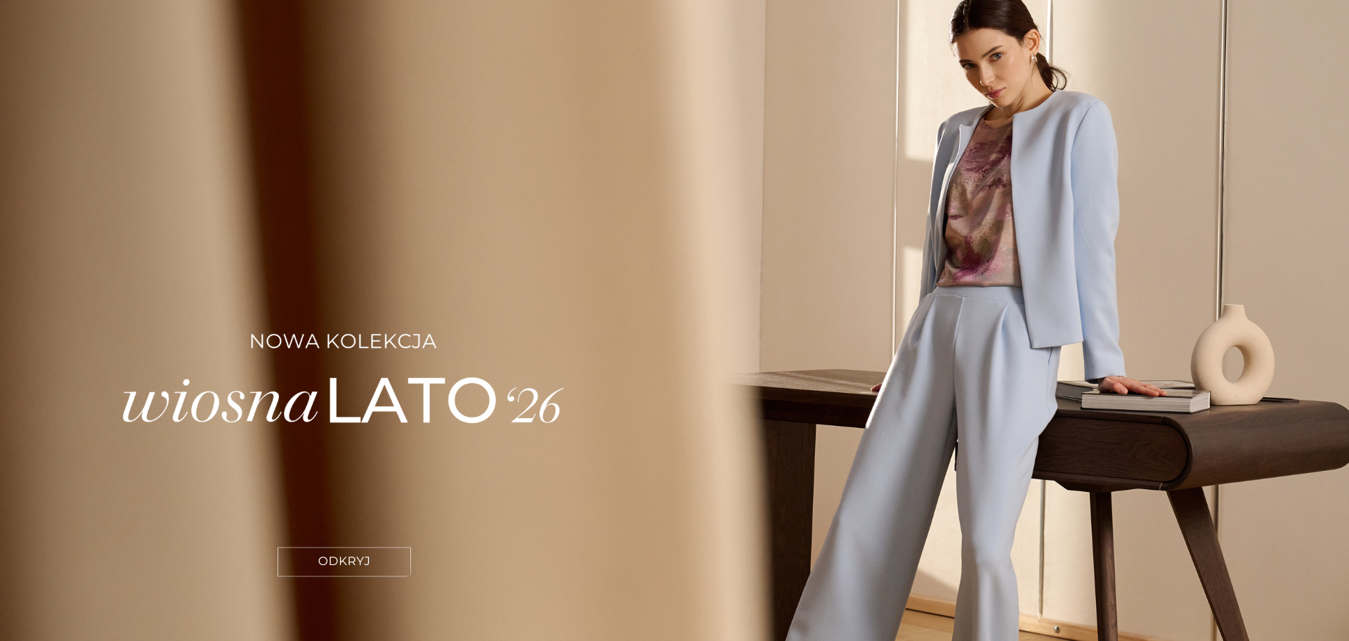 nowa kolekcja NIFE, wiosenna kolekcja, błękitny komplet, jasnoniebieski garnitur