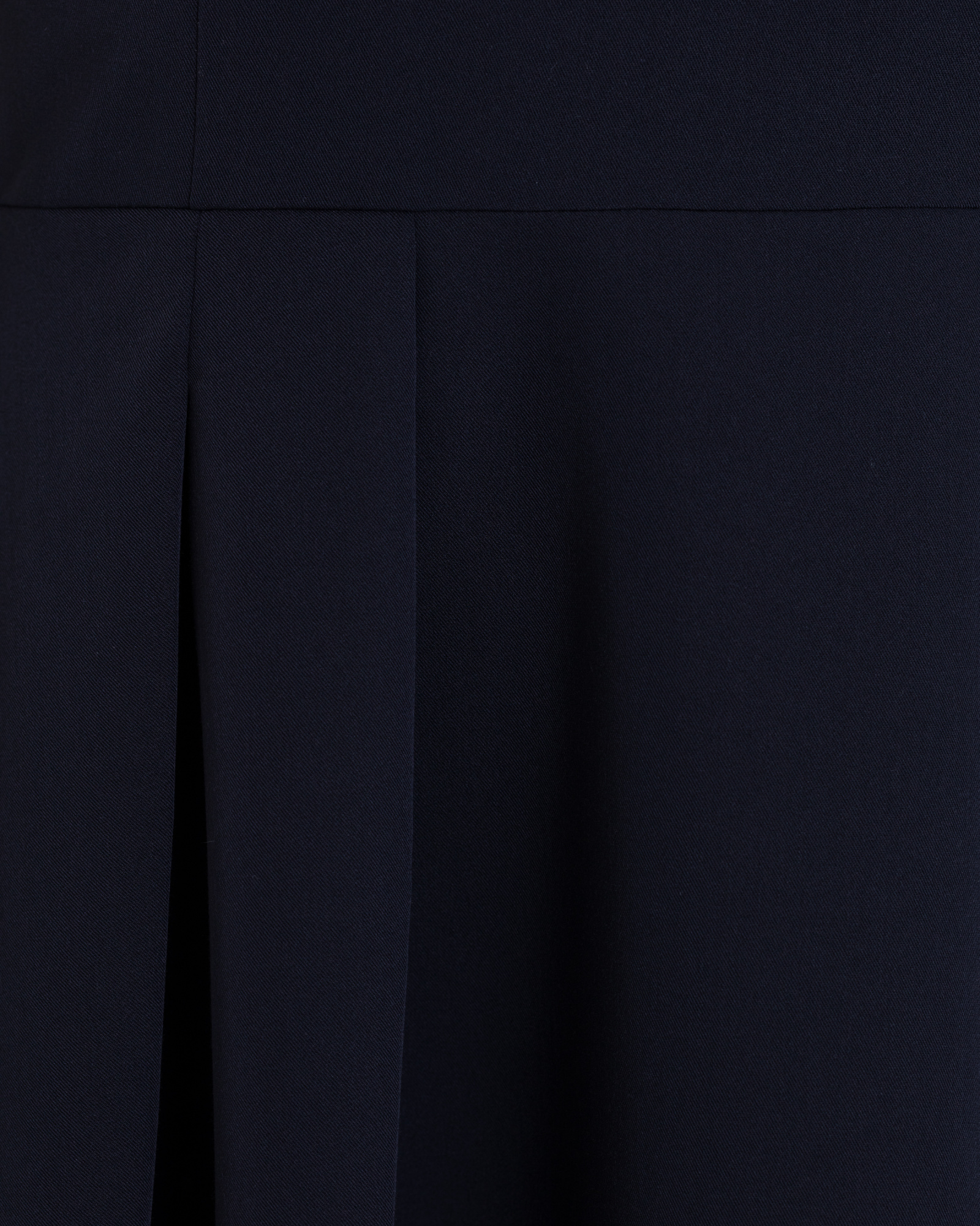 Dress with a vertical furbelow - navy blue - Nife