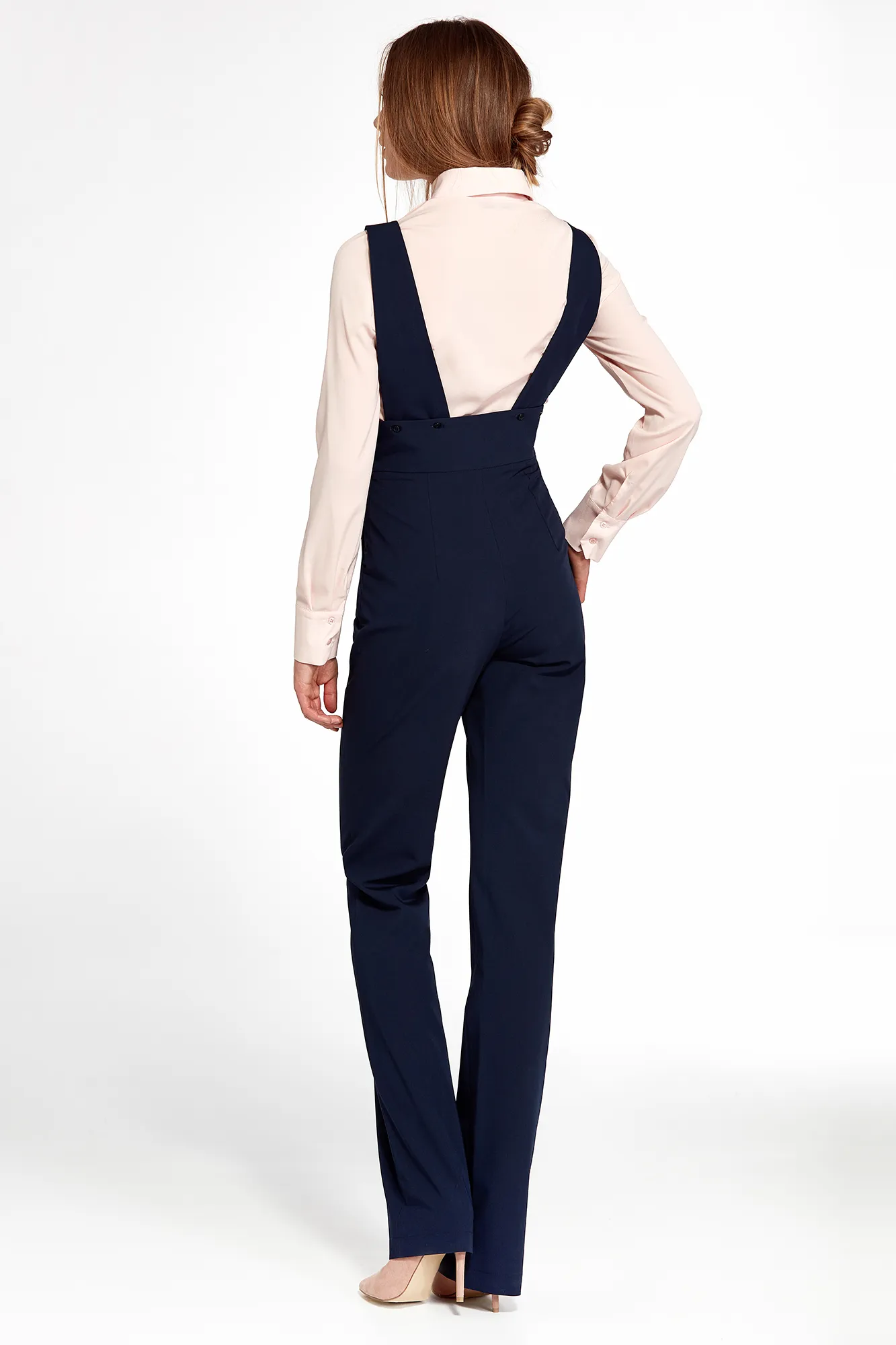 stave Recite Udover Jumpsuit with suspenders - navy blue - Nife