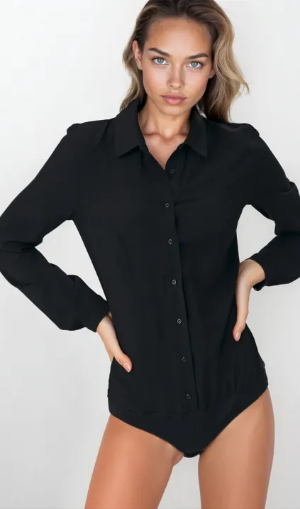 Czarna koszula body 