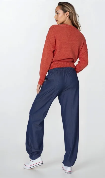 Luźne spodnie jeansowe