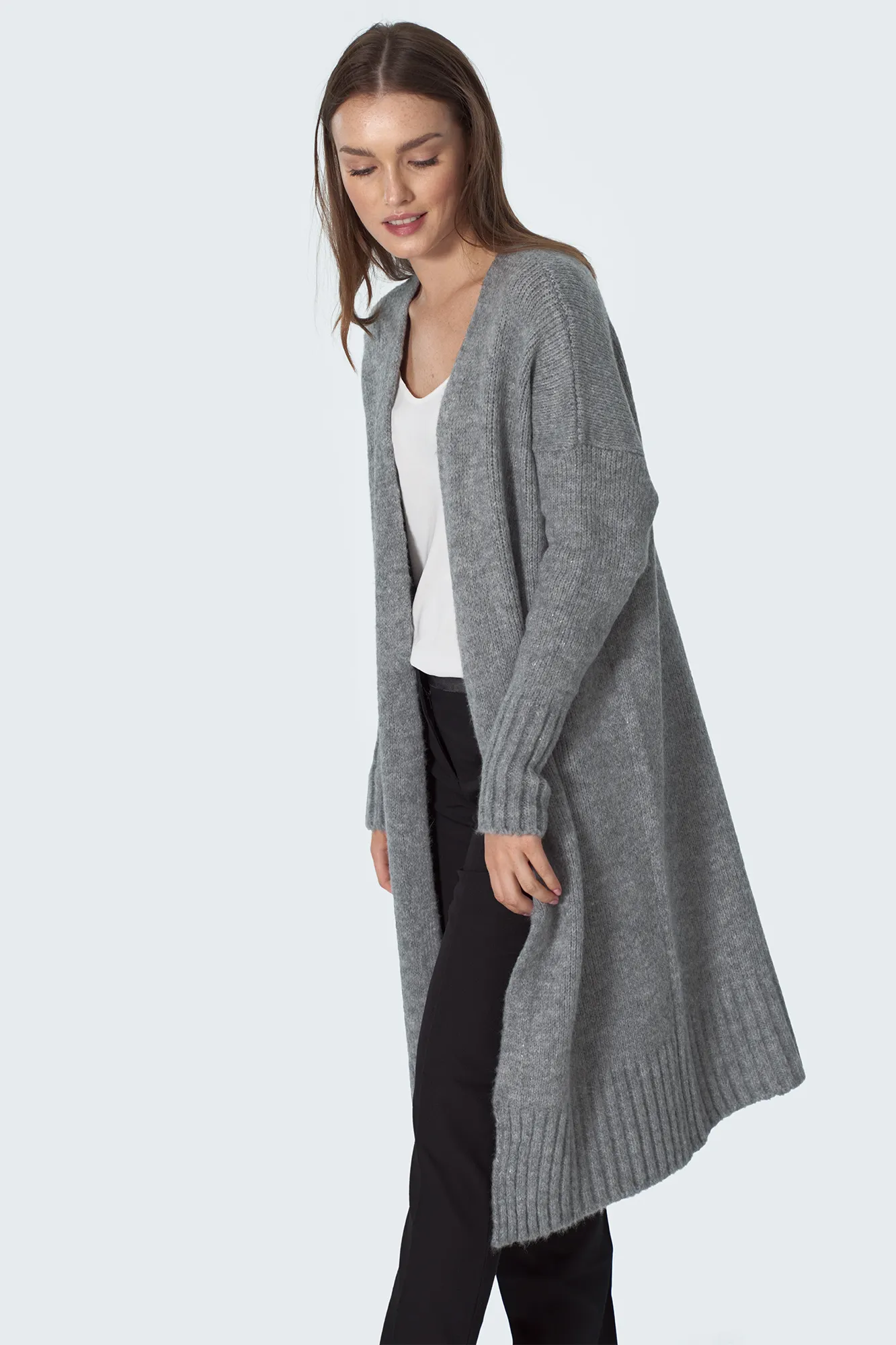 Long gray deals cardigan