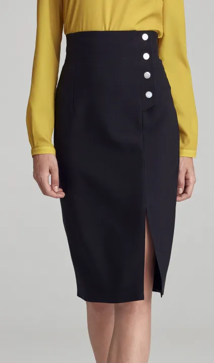 Czarna spódnica z wysokim stanem