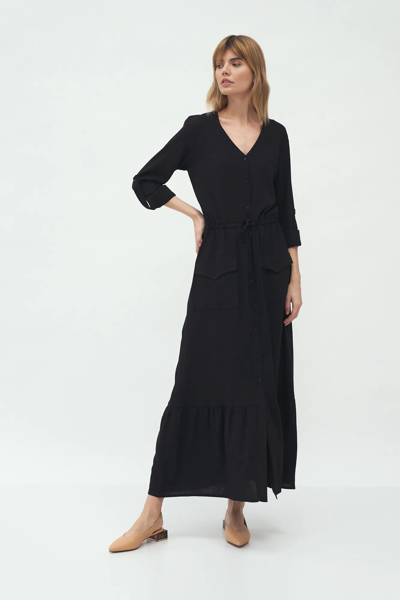 dress Nife pockets - with black Long