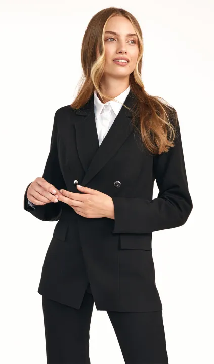 Dwurzędowy czarny żakiet
