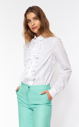 White shirt with a frill