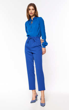 Cornflower trousers in paperbag style