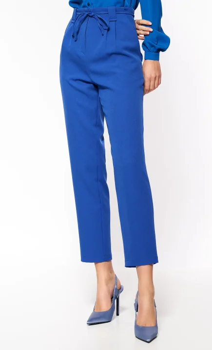 Chabrowe spodnie typu paperbag