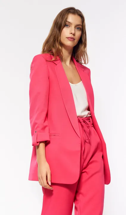 Różowa marynarka oversize