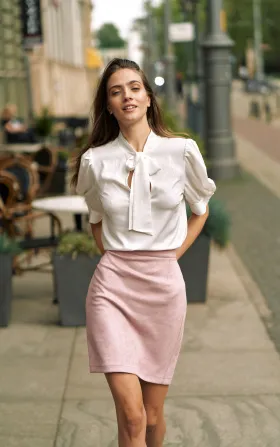 Nubuck pinky skirt