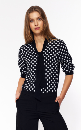Subtle blouse with white polka dots
