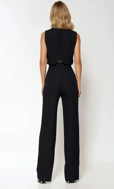 Elegancki czarny kombinezon