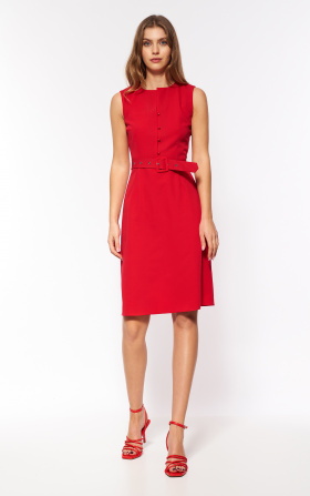 Red elegant sleeveless dress