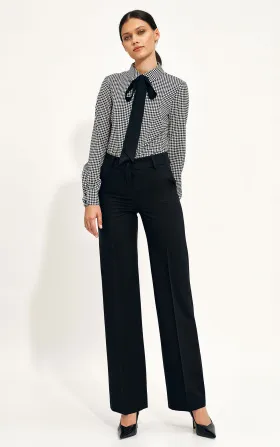 Spodnie typu wide leg- czarny