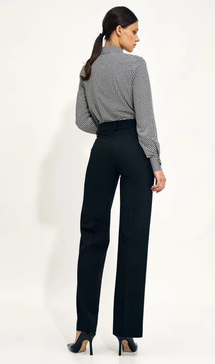 Spodnie typu wide leg- czarny