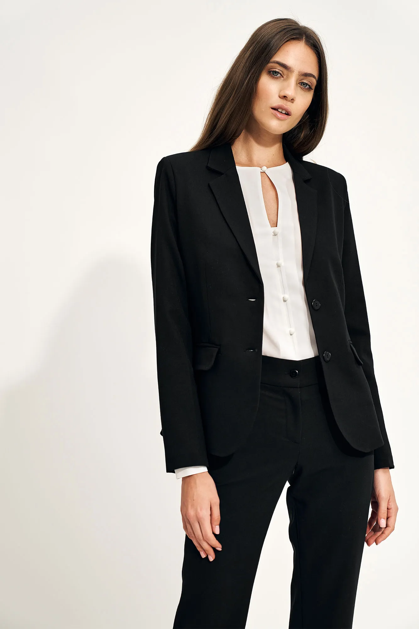 Classic black women's suit jacket