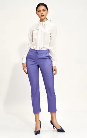 Fioletowe spodnie chino