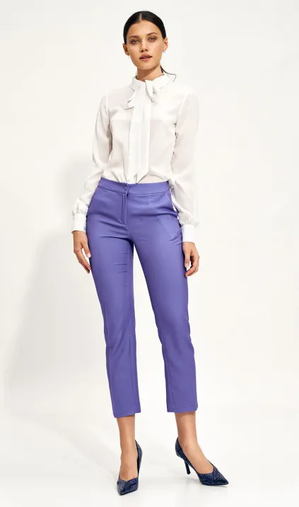 Fioletowe spodnie chino