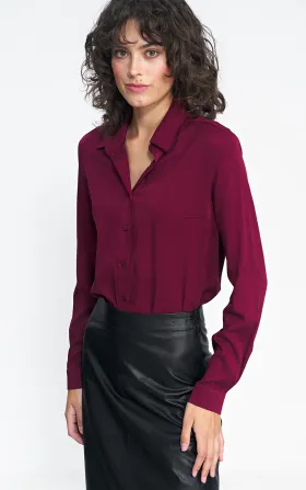 Claret viscose shirt