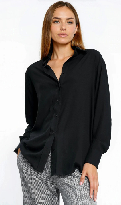 Czarna wiskozowa koszula