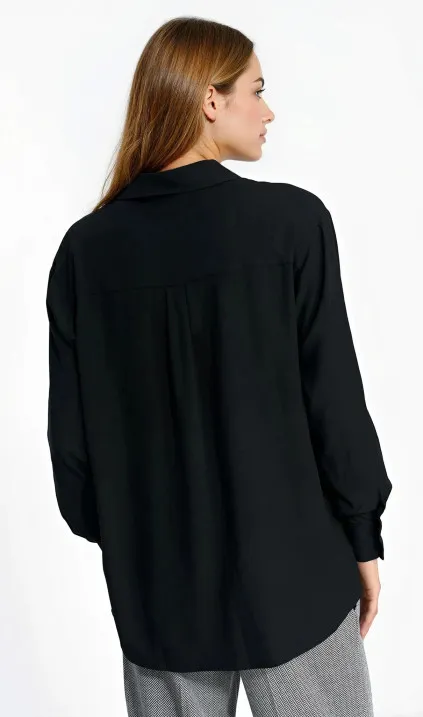 Czarna wiskozowa koszula