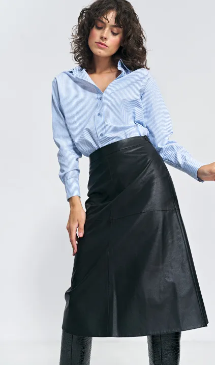 Ecoleather black skirt
