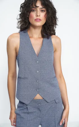 Patterned suit vest