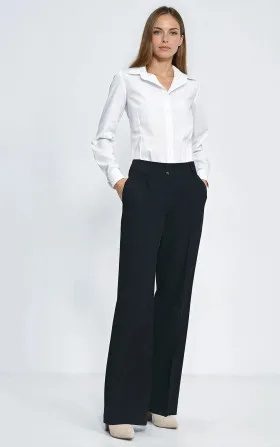 Czarne spodnie typu wide leg