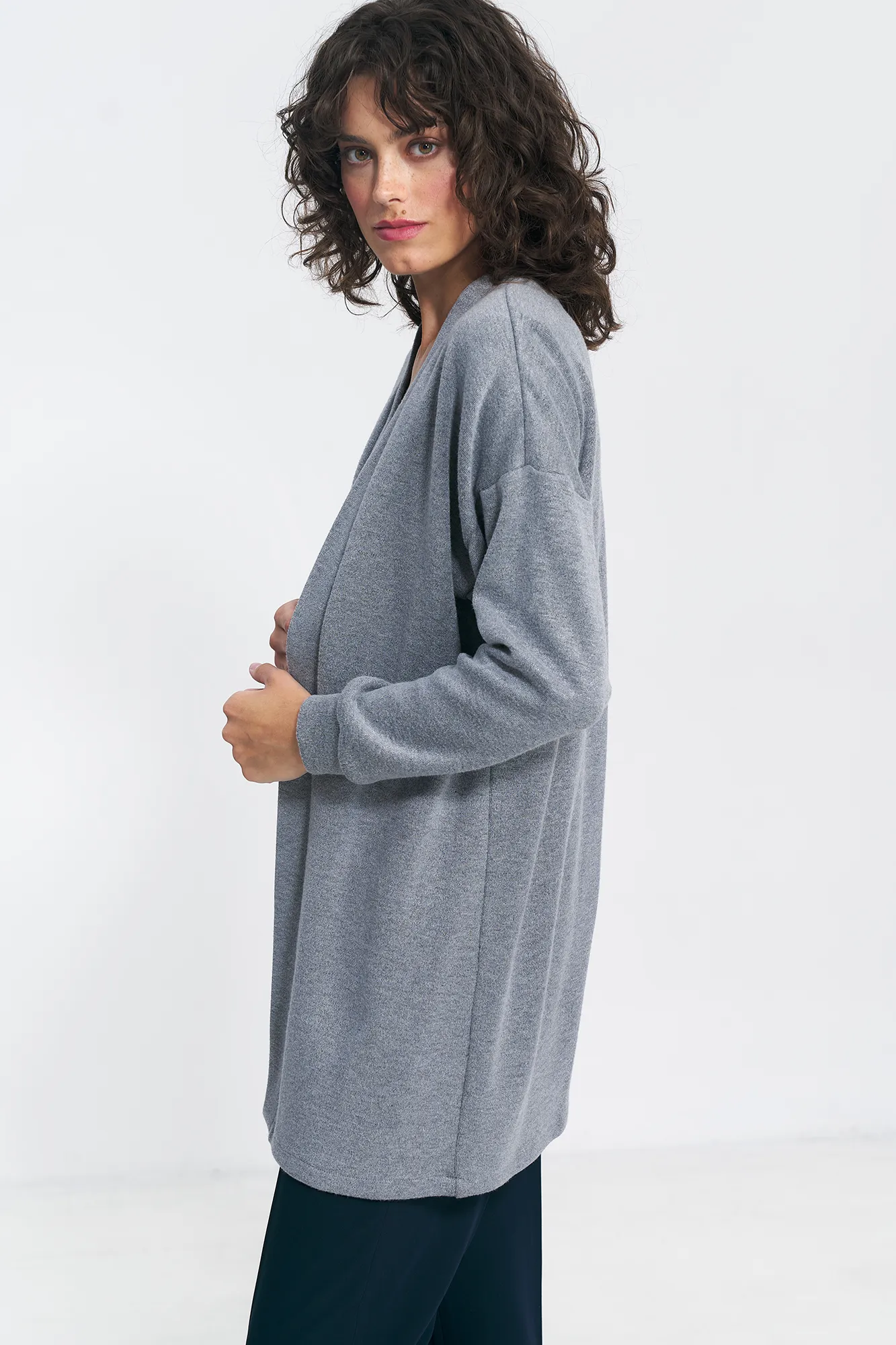 Big grey cardigan hotsell