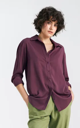 Oversize shirt - plum
