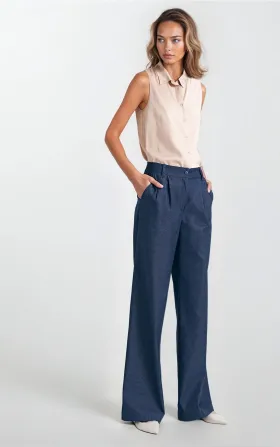 Spodnie jeansowe, wide leg - denim
