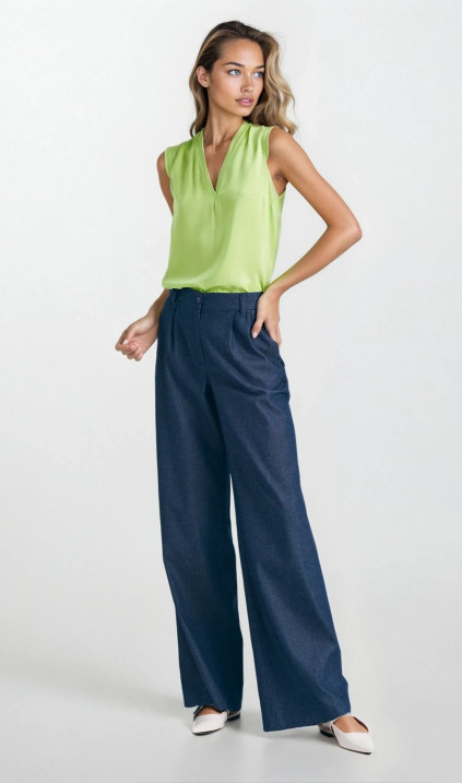 Spodnie jeansowe, wide leg - denim