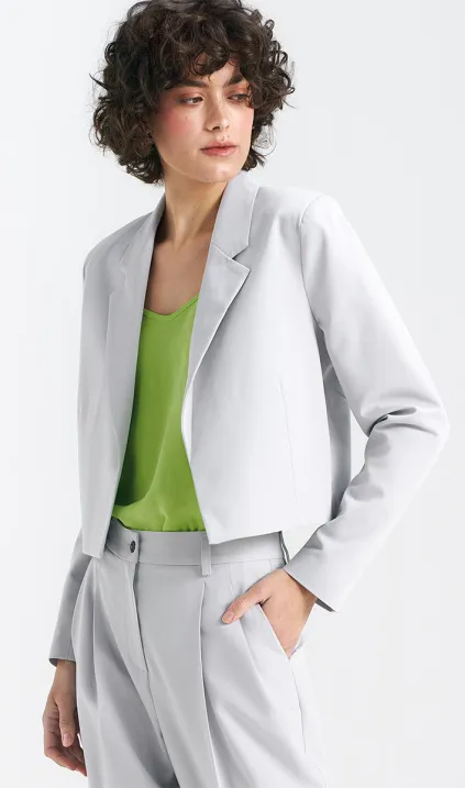 Żakiet krótki - jasny szary/gołębi