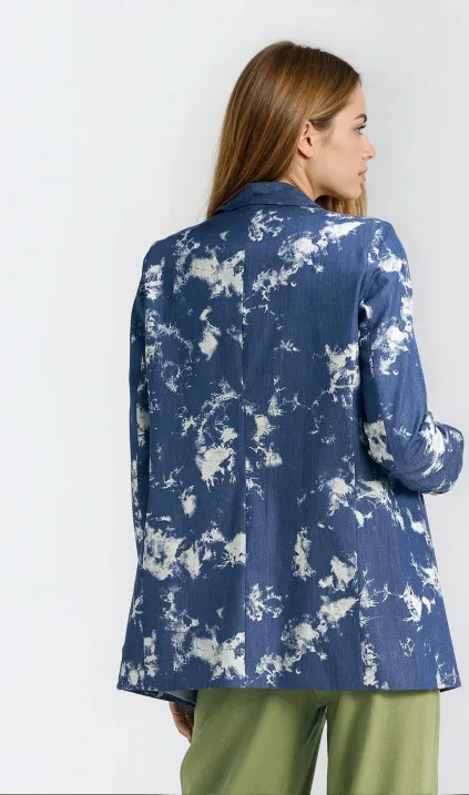 Marynarka- denim w marmurkowy wzór