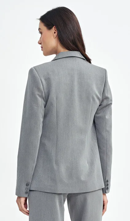 Żakiet klasyczny - szary