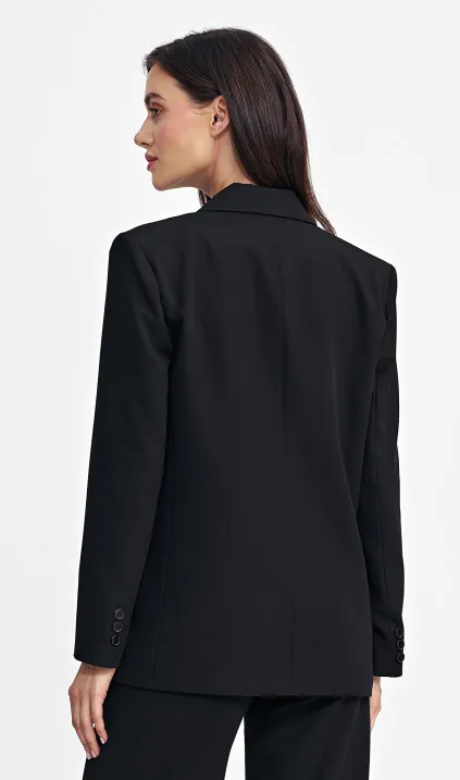 Marynarka oversize, dwurzędowa - czarny