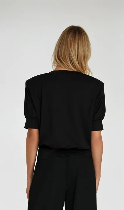 Bluza z krótkim rękawem - czarny