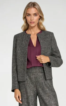Żakiet typu chanel - czarny