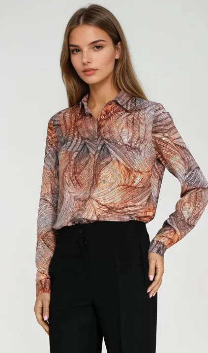 Bluzka z krytą plisą - paproć