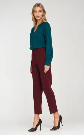 Eleganckie spodnie 7/8 - bordo