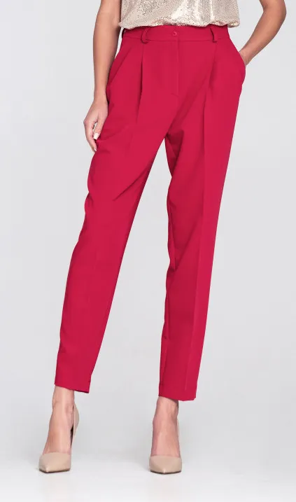 Spodnie typu balloon - czerwony