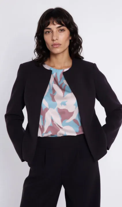 Krótki żakiet chanel - czarny