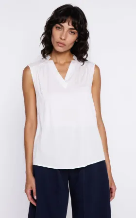 V-neck blouse- ecru