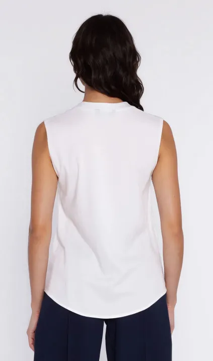 Bluzka z dekoltem w kształcie litery V - ecru