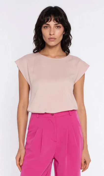 Bluzka z rękawem kimono - beż