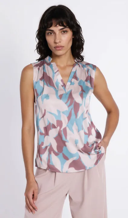 V-neck blouse- floral print